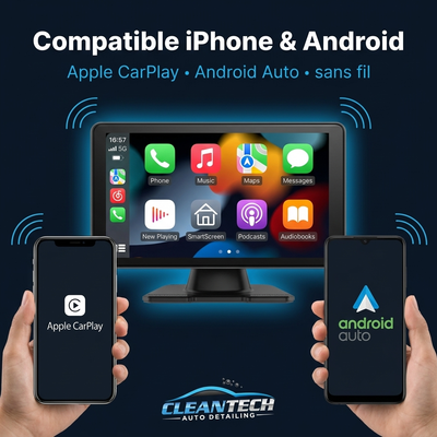 Compatible iPhone et Android – Apple CarPlay et Android Auto sans fil