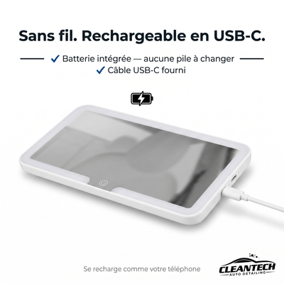 Sans fil – batterie rechargeable intégrée, câble fourni