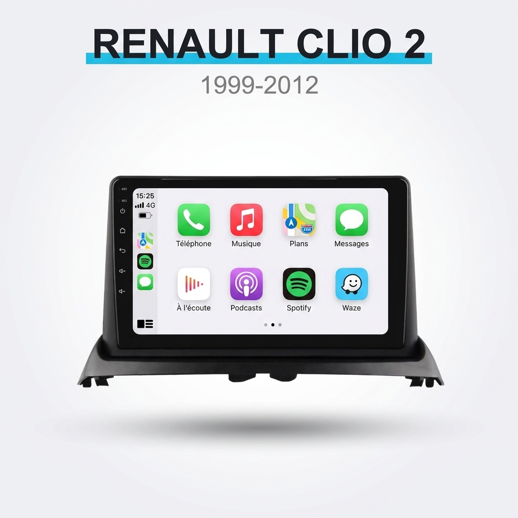 CarPlay Renault CLIO 2 (1999-2012) Sans aération