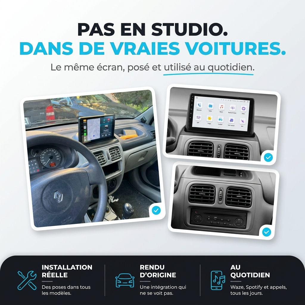 CarPlay Renault CLIO 2 (1999-2012) Sans aération