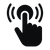 Tactile, intensité variable — un appui pour allumer, un appui long pour régler